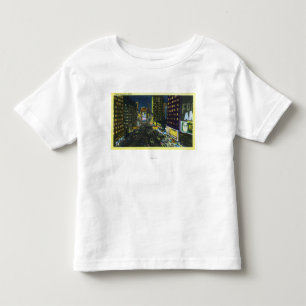 Camiseta De Bebé NYC, nuevo YorkView del Times Square en la noche #