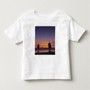 Camiseta De Bebé O, Costa de Oregón, Playa de Cannon, estanques en