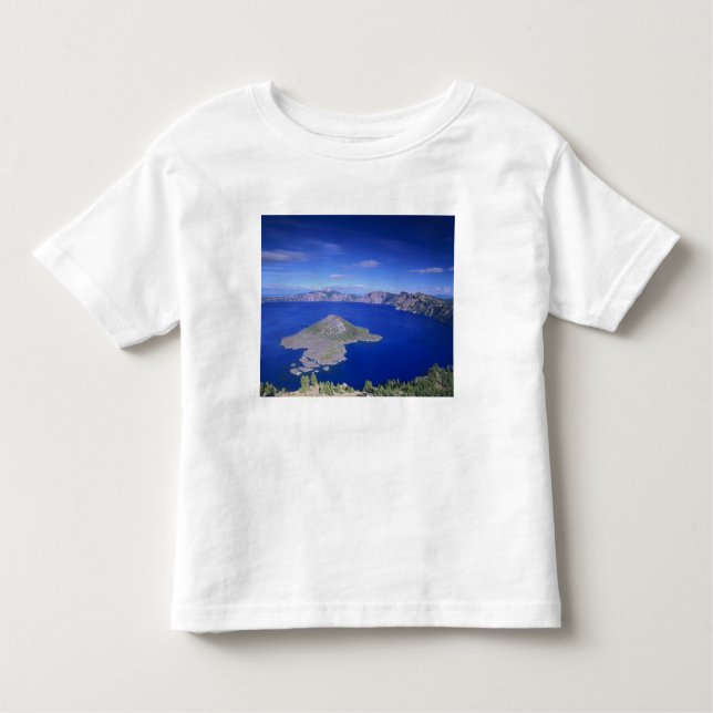 Camiseta De Bebé O, Crater Lake NP, Wizard Island y Crater (Anverso)
