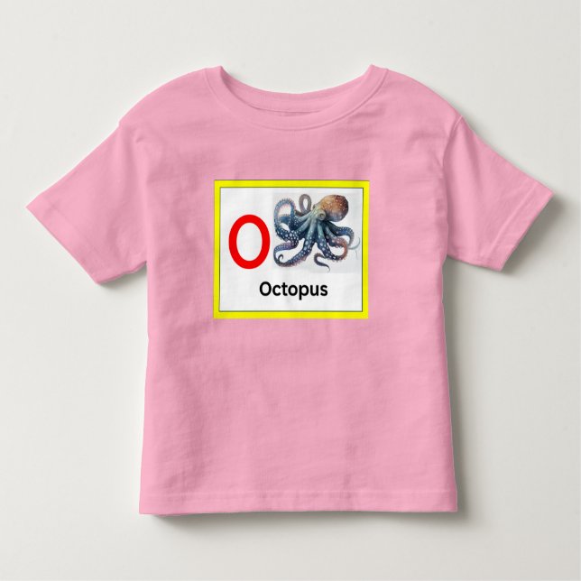 Camiseta De Bebé O es para Octopus (Anverso)