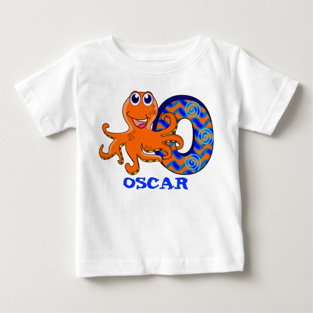 Camiseta De Bebé O octopus (Anverso)