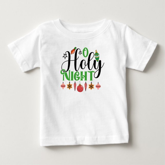 Camiseta De Bebé O Santa Noche (Anverso)