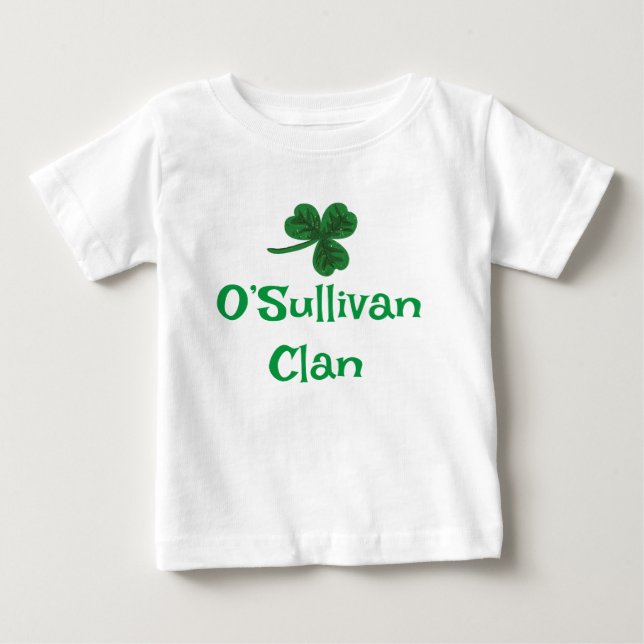 Camiseta De Bebé O’Sullivan Clan Shamrock tee (Anverso)