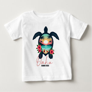Camiseta De Bebé Oahu Hawái 2025 Vacaciones de Verano Familia de To