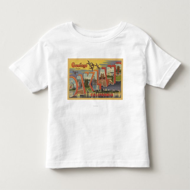 Camiseta De Bebé Oakland, California - escenas grandes de la letra (Anverso)