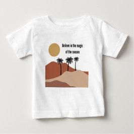 Camiseta De Bebé Oasis de Medianoche: Paisaje Mínimo de Luna del De