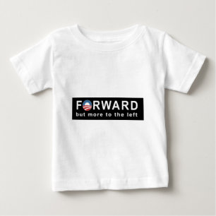 Camiseta De Bebé Obama: Avance pero más hacia el adhesivo del parac
