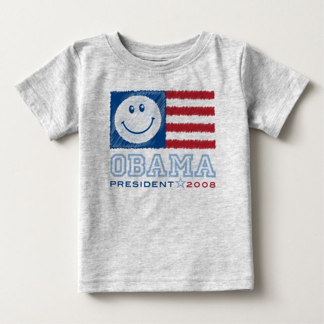 Camiseta De Bebé Obama Baby (Anverso)