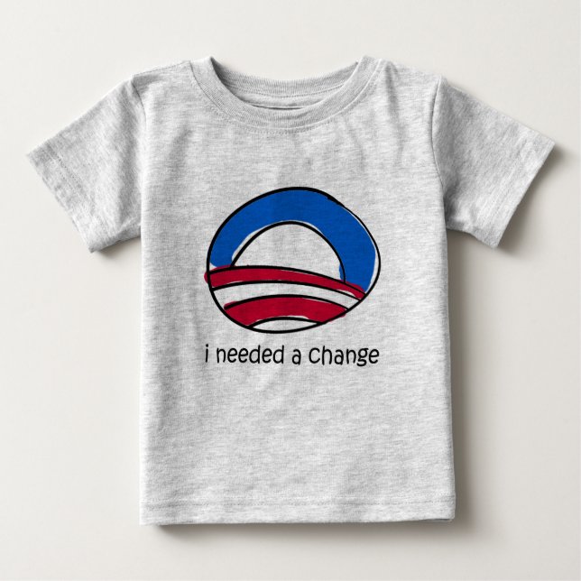 Camiseta De Bebé Obama Bebé que necesito un cambio (Anverso)