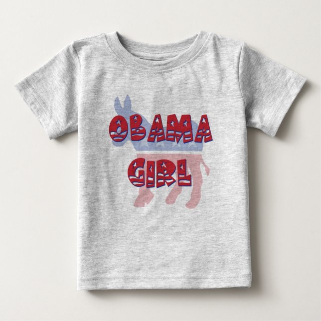 Camiseta De Bebé Obama Girl T-SHirt (Anverso)