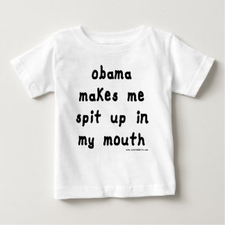 Camiseta De Bebé Obama me hace escupir en la boca
