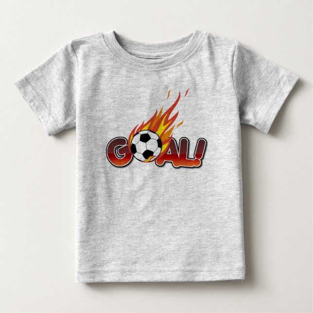 Camiseta De Bebé Objetivo de fútbol (Anverso)