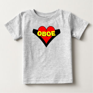 Camiseta De Bebé Oboe Over Heart