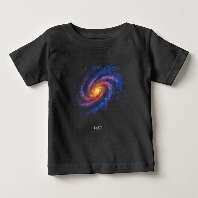 Camiseta De Bebé Obra de arte de galaxia - Ilustracion espacial de  (Anverso)