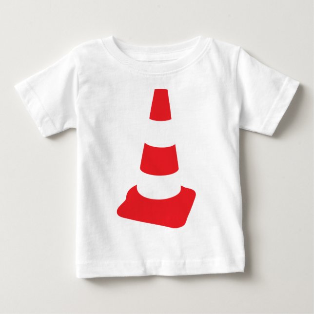 Camiseta De Bebé obras por carretera del cono del tráfico del (Anverso)