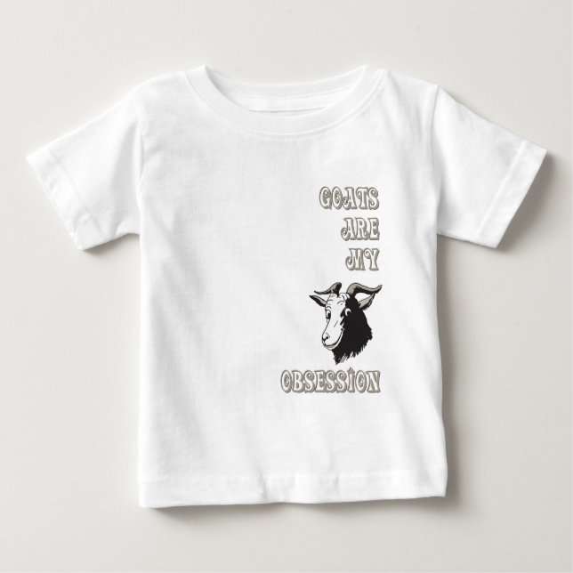 Camiseta De Bebé Obsesión de cabra (Anverso)