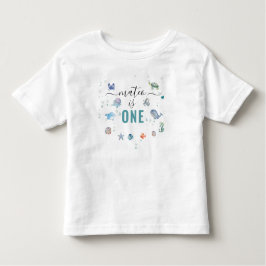 Camiseta De Bebé Ocean Animal un nombre personalizado Primer cumple