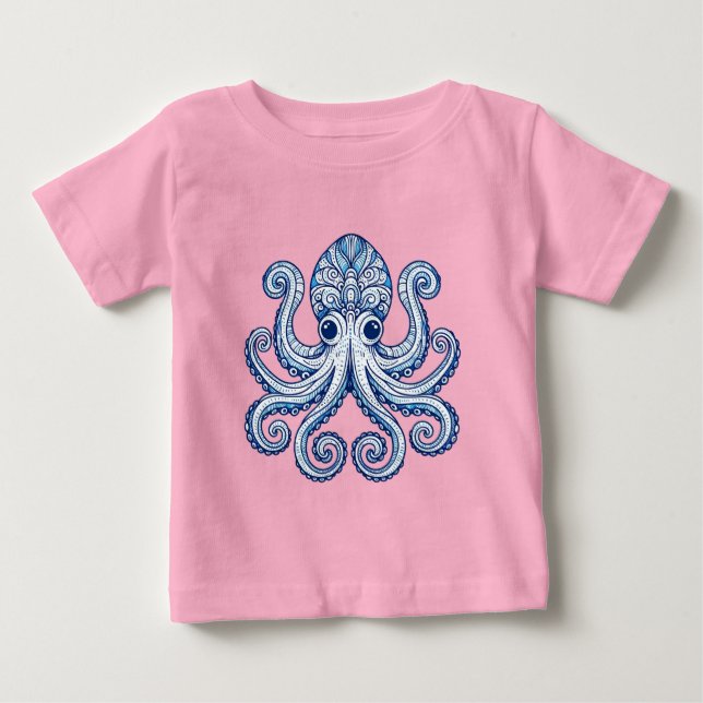 Camiseta De Bebé Octopus (Anverso)