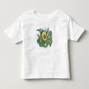 Camiseta De Bebé Octopus aguacate divertido