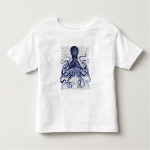 Camiseta De Bebé Octopus azul