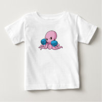 Octopus como boxeador con guantes de boxeo