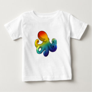 Camiseta De Bebé Octopus con arcoiris