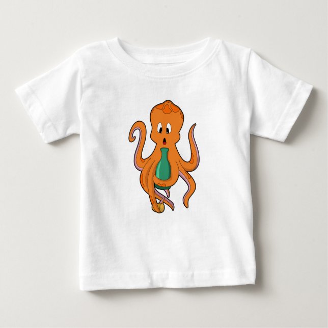 Camiseta De Bebé Octopus con botella.PNG (Anverso)