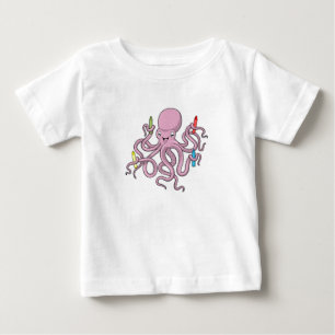 Camiseta De Bebé Octopus con Crayon