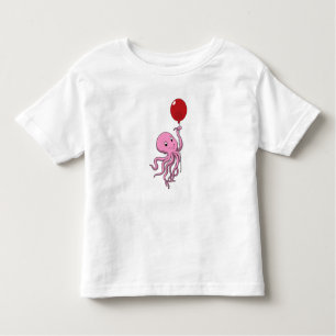 Camiseta De Bebé Octopus con globo