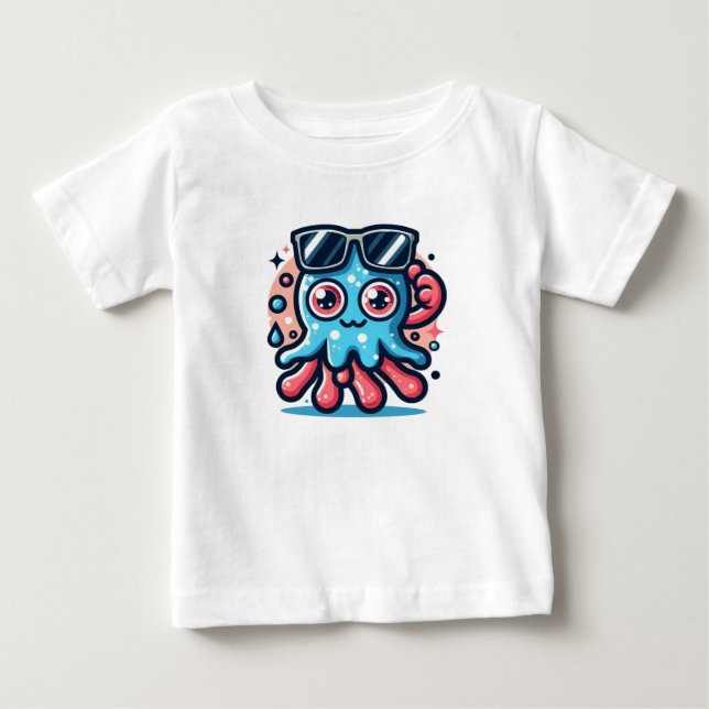 Camiseta De Bebé Octopus de Splashy (Anverso)