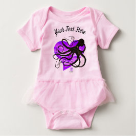 Camiseta De Bebé Octopus en Lavender + Tutu Bodysuit