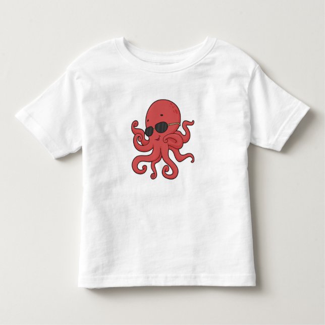 Camiseta De Bebé Octopus Gafas de sol (Anverso)