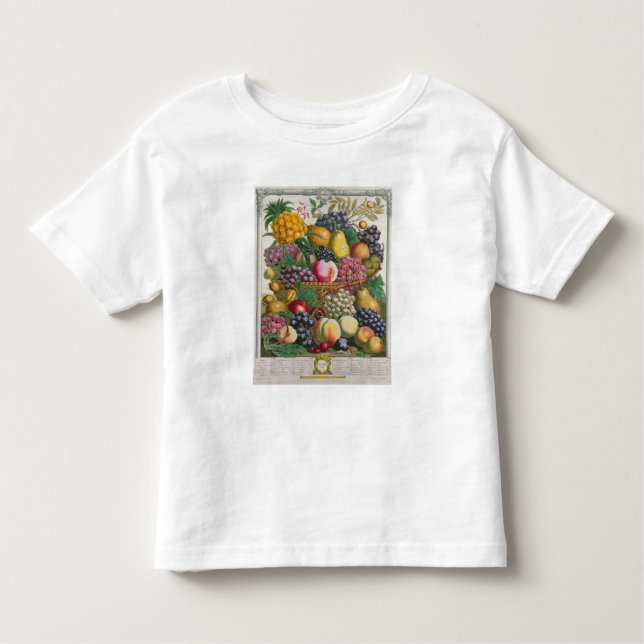 Camiseta De Bebé Octubre, a partir de 'doce meses de las frutas (Anverso)