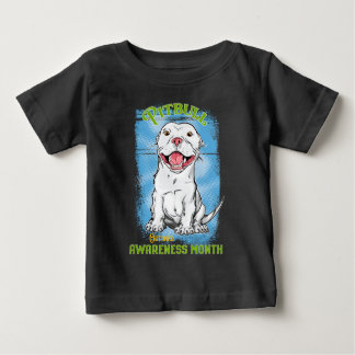 Camiseta De Bebé Octubre, Pitbull Awareness Mont