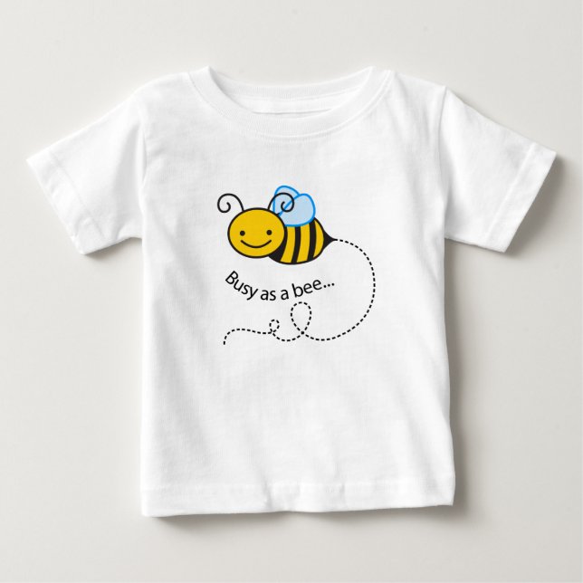 Camiseta De Bebé Ocupado como abeja (Anverso)