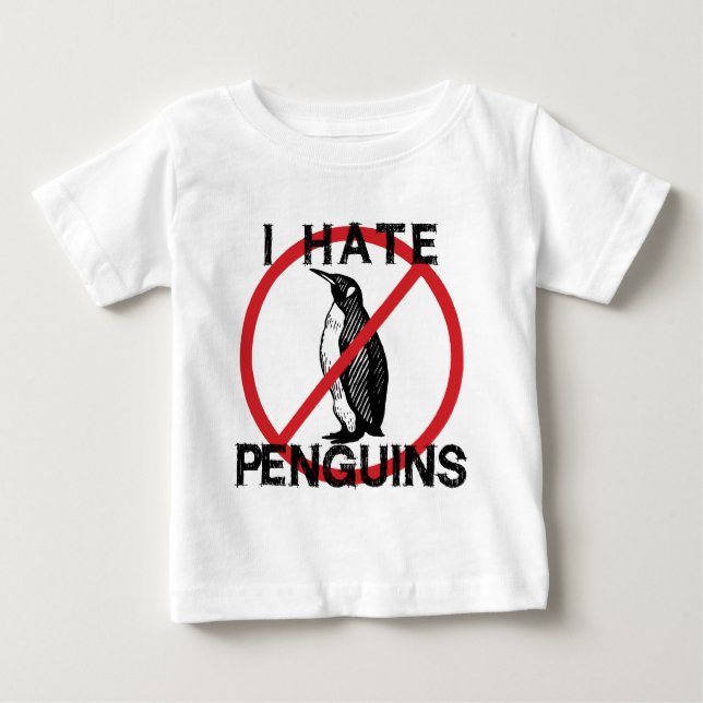 Camiseta De Bebé Odio a los pingüinos (Anverso)