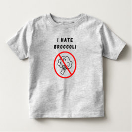 Camiseta De Bebé Odio el brócoli
