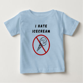 Camiseta De Bebé Odio el helado