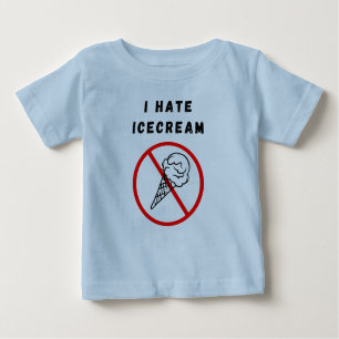 Camiseta De Bebé Odio el helado