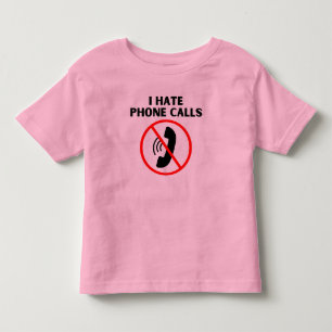 Camiseta De Bebé Odio las llamadas telefónicas
