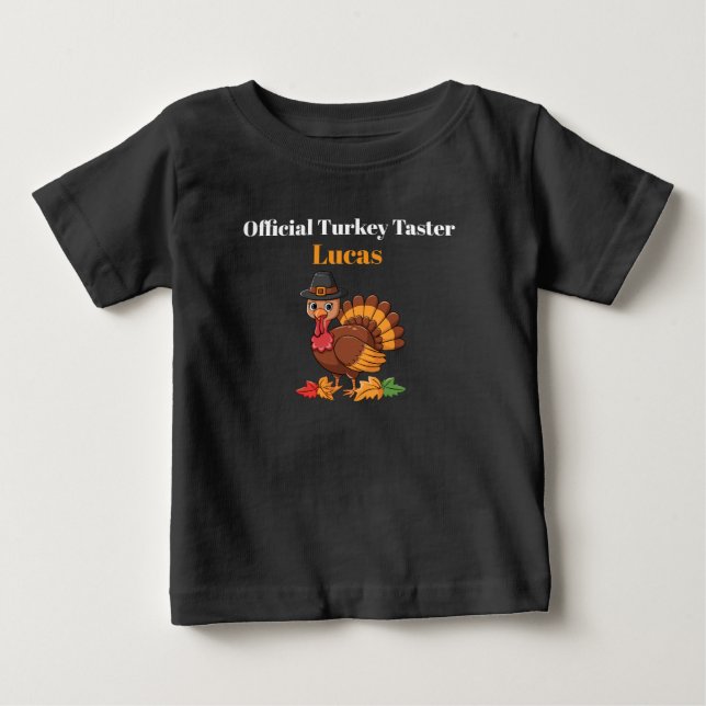 Camiseta De Bebé Official Turkey Taster Baby Tee | Thanksgiving (Anverso)