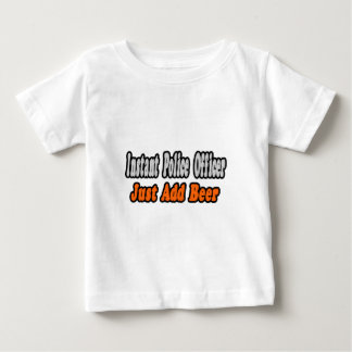 Camiseta De Bebé Oficial de policía...Añadir cerveza