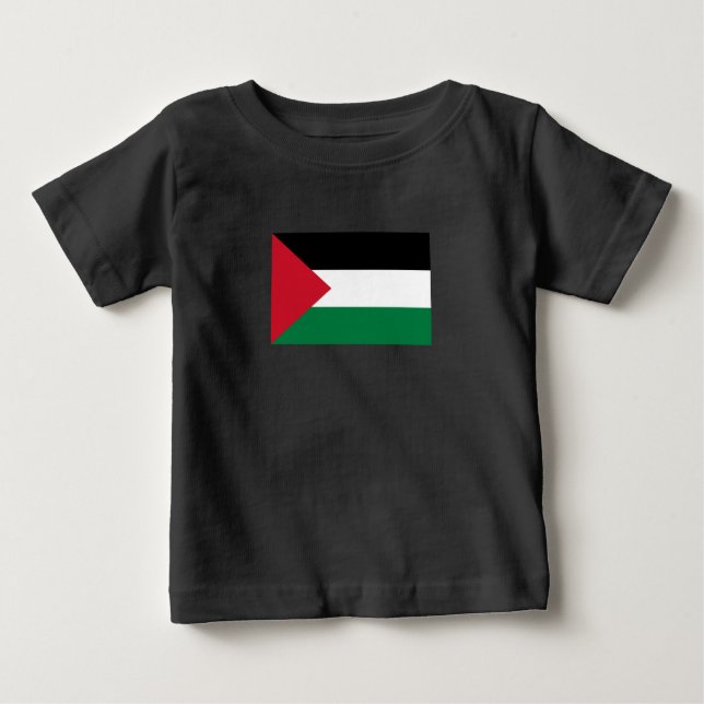 Camiseta De Bebé oficialmente bandera del Estado de Palestina (Anverso)