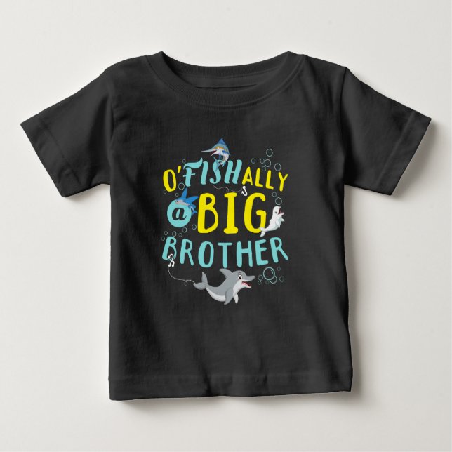 Camiseta De Bebé Oficialmente - O'Fishally un Gran Hermano Pun (Anverso)