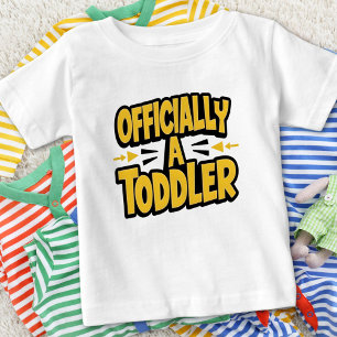 Camiseta De Bebé  "Oficialmente un Niño Pequeño" Cumpleaños Primero