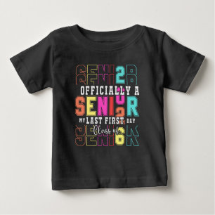 Camiseta De Bebé Oficialmente Un Senior 2026 My Last First Day (c)-