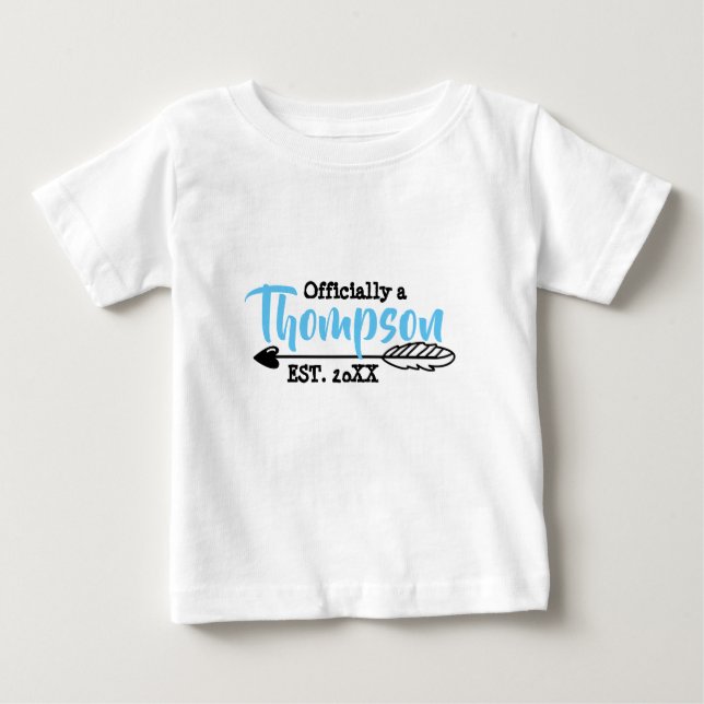 Camiseta De Bebé Oficialmente una familia - adoptiva adopte - nuevo (Anverso)