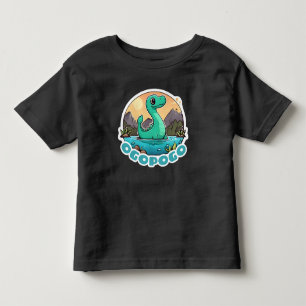 Camiseta De Bebé Ogopogo verde lindo, el monstruo del lago Okanagan