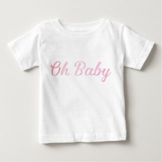 Camiseta De Bebé Oh Baby Personalizado Rosa Niña Femenina