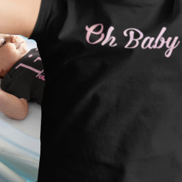Camiseta De Bebé Oh bebé chica rosa personalizada